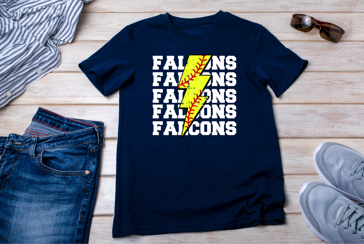 Falcon Softball Stacked