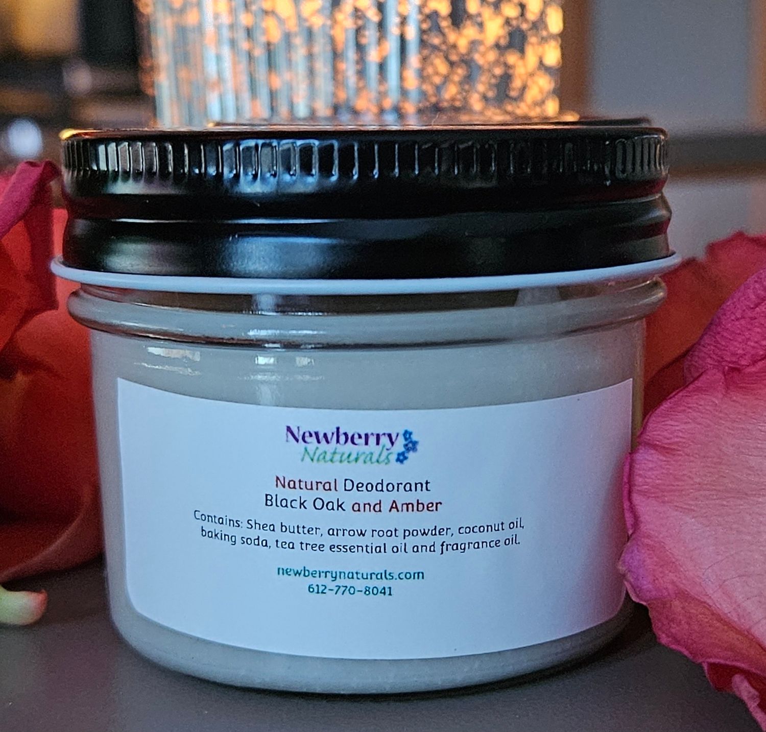 Black Oak and Amber Natural Deodorant