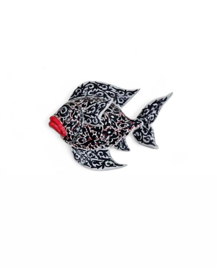 Pesce Nero in ceramica per decorazioni da parete interno