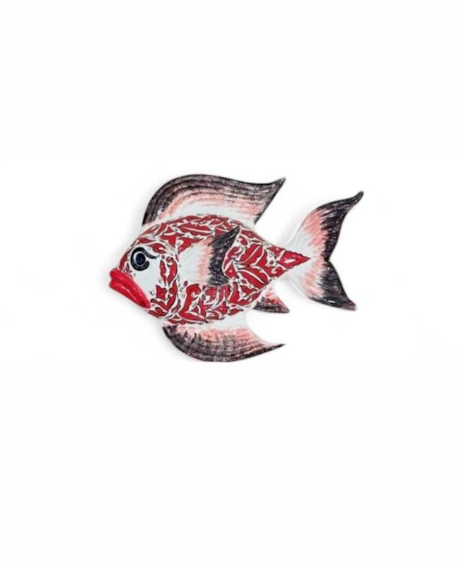 Pesce rosso in ceramica per decorazioni da parete interno