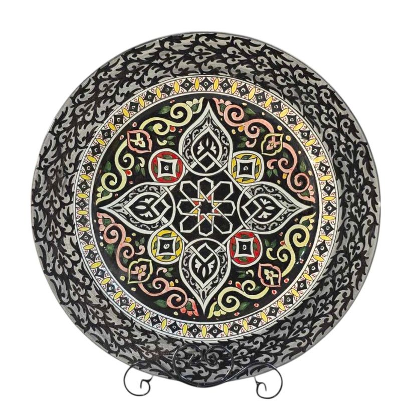 PIATTO ARTISTICO - BARMAKLI MULTICOLORE - 45 CM
