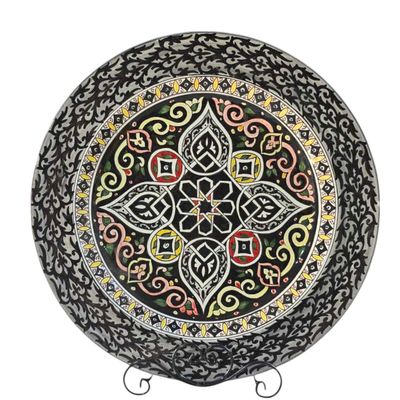 PIATTO ARTISTICO - BARMAKLI MULTICOLORE - 45 CM