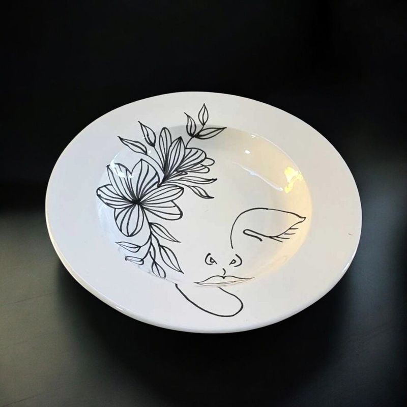 PIATTO FONDO JASMINE FACE ART 24 CM