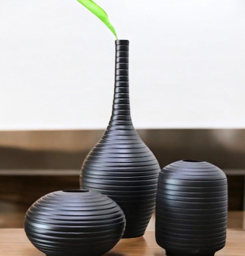 Trio di vasi - nero