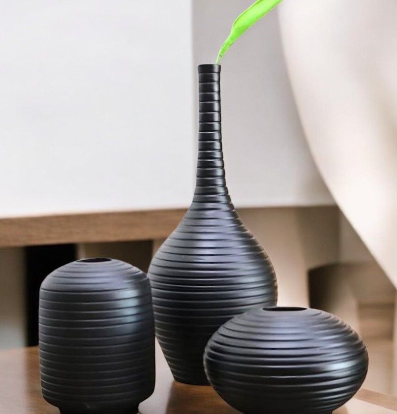 Trio di vasi - nero