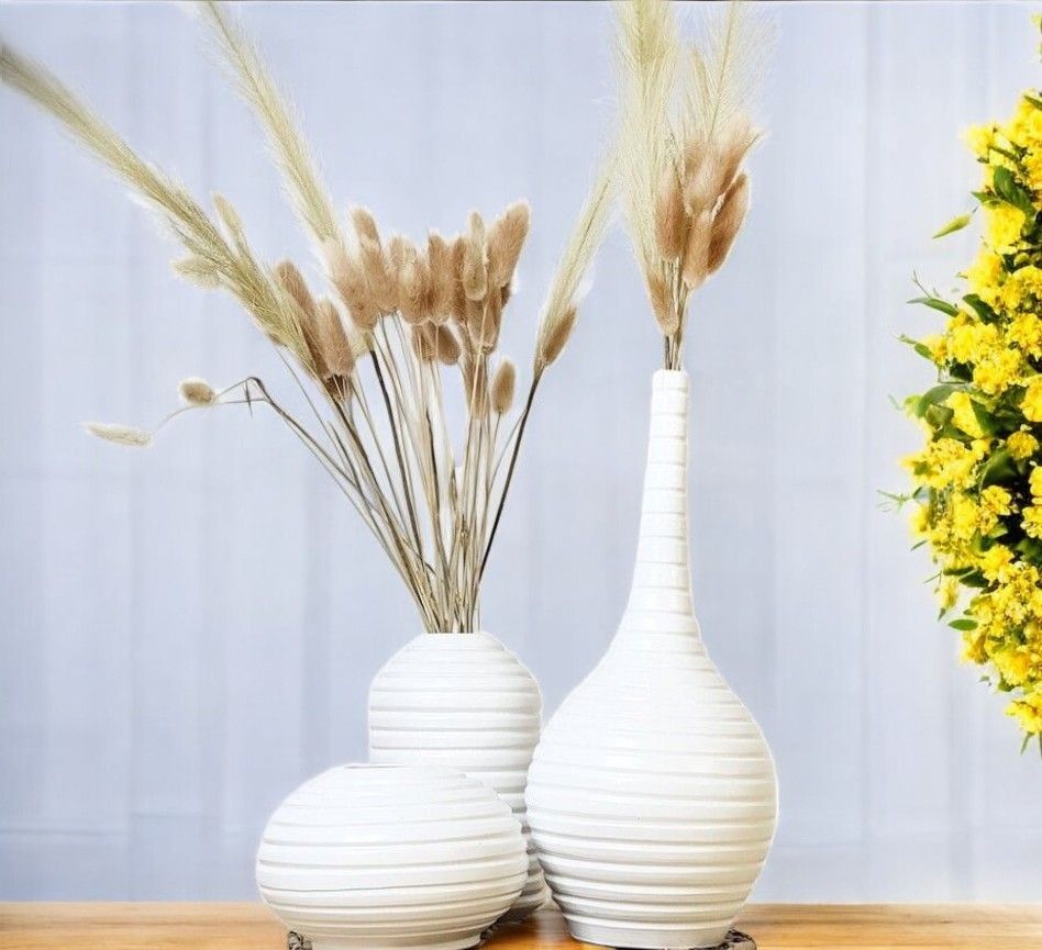 trio di vasi - bianco