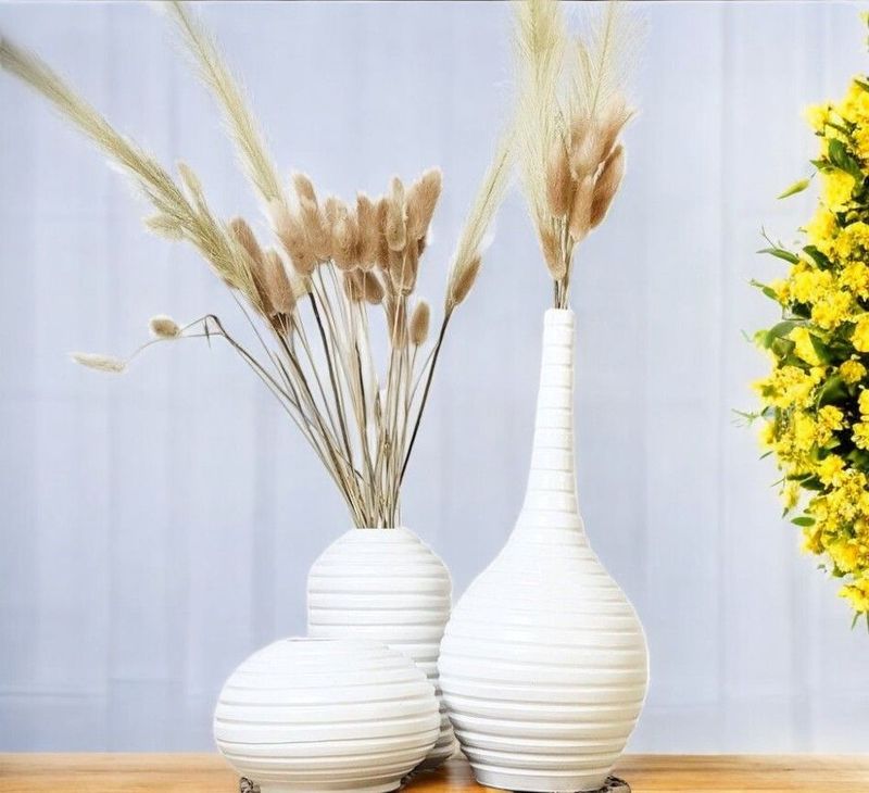 trio di vasi - bianco