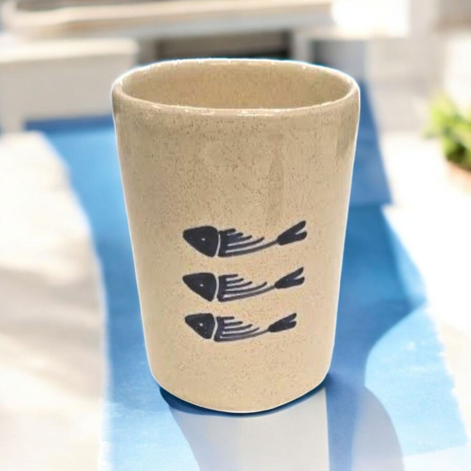 BICCHIERE  FISH BLU