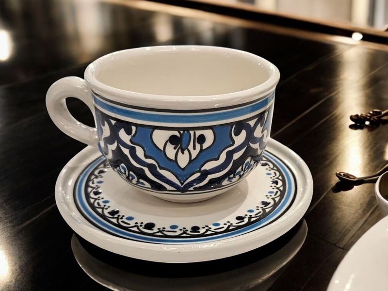 TAZZA E SOTTOTAZZA  NEW BLUE AND WHITE