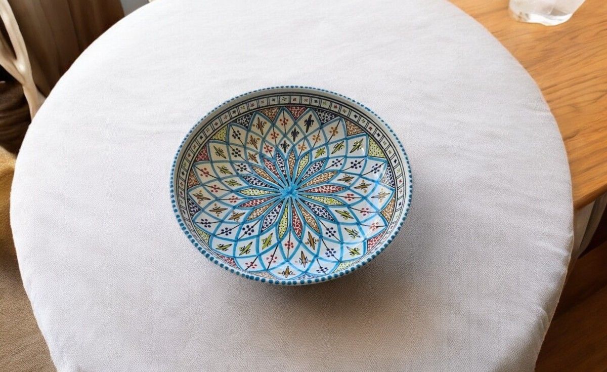 CIOTOLA - JATTE ARABESQUE TURCHESE 30 CM