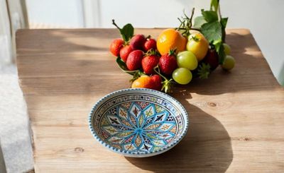 Ciotola da Portata Ø 20cm in Ceramica | "Jatte Arabesque Turchese"