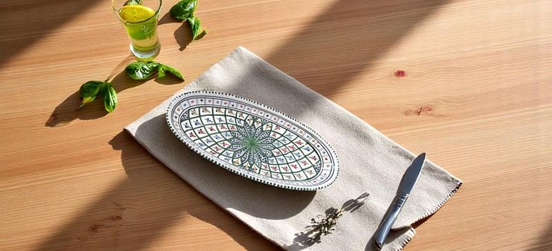 INSALATIERA OVALE  ARABESQUE VERDE 10 CM