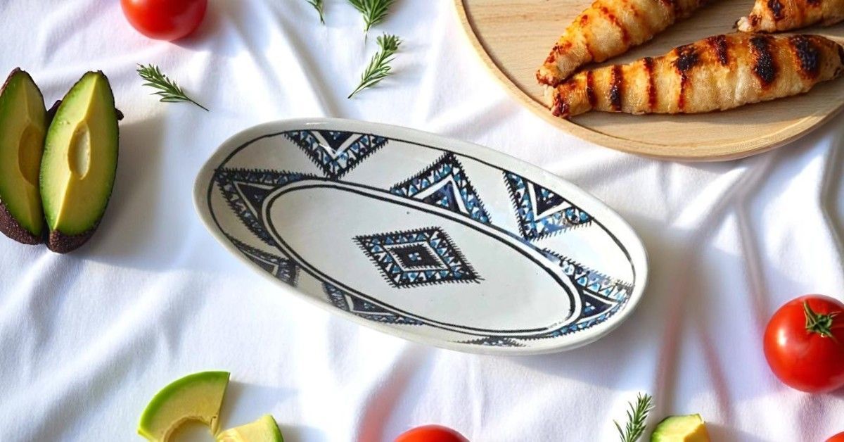 INSALATIERA OVALE MARGOUM TURCHESE 30 CM