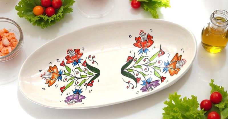 INSALATIERA OVALE - WARDA DEL FLORES 40 CM