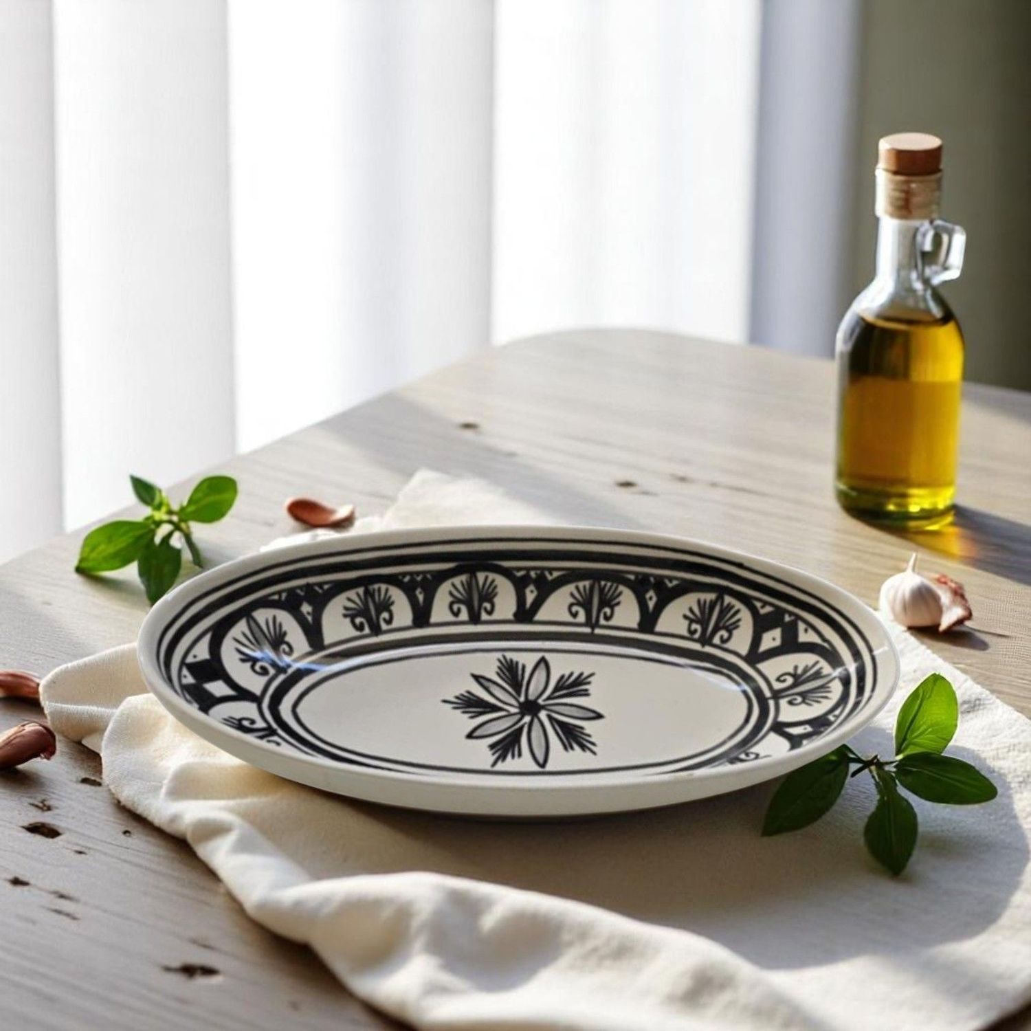 INSALATIERA OVALE ORIENTALE BLACK 20 CM