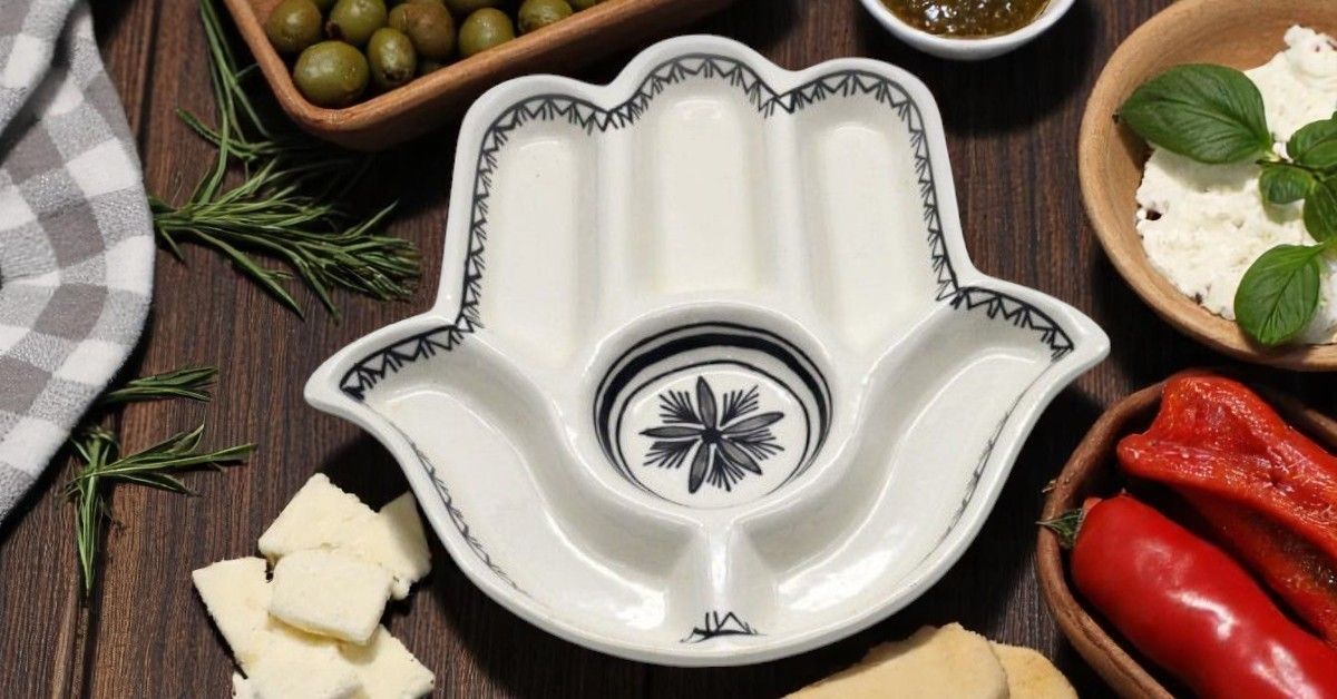 ANTIPASTIERA MANO DI FATIMA ORIENTAL BLACK