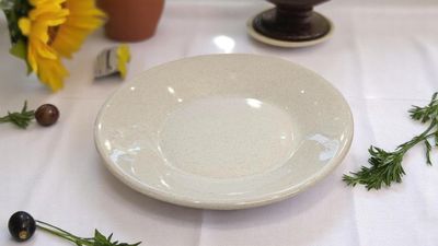 Piatto Fondo Artigianale Piatto Fondo Artigianale "Uni-Crème" in Ceramica Rossa (Ø 20 cm)