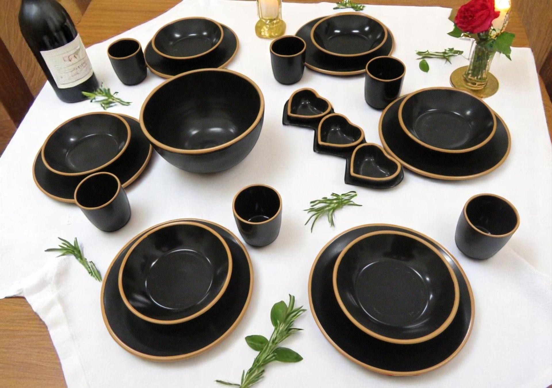 Set da tavola  - l'ambra dell'amore  - 23pz