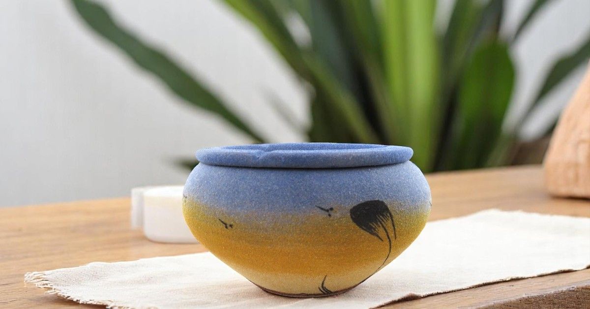 posacenere decorativo sabbia - turchese 20 cm