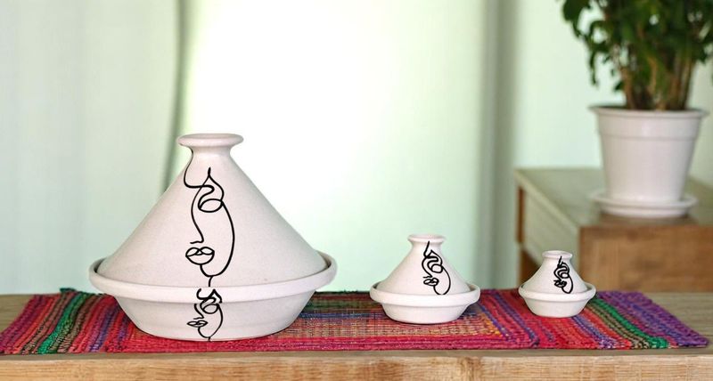 Set tajine Face Art -3pz