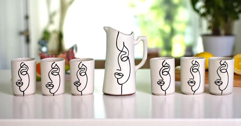 Set di bevande Face Art - 7pz