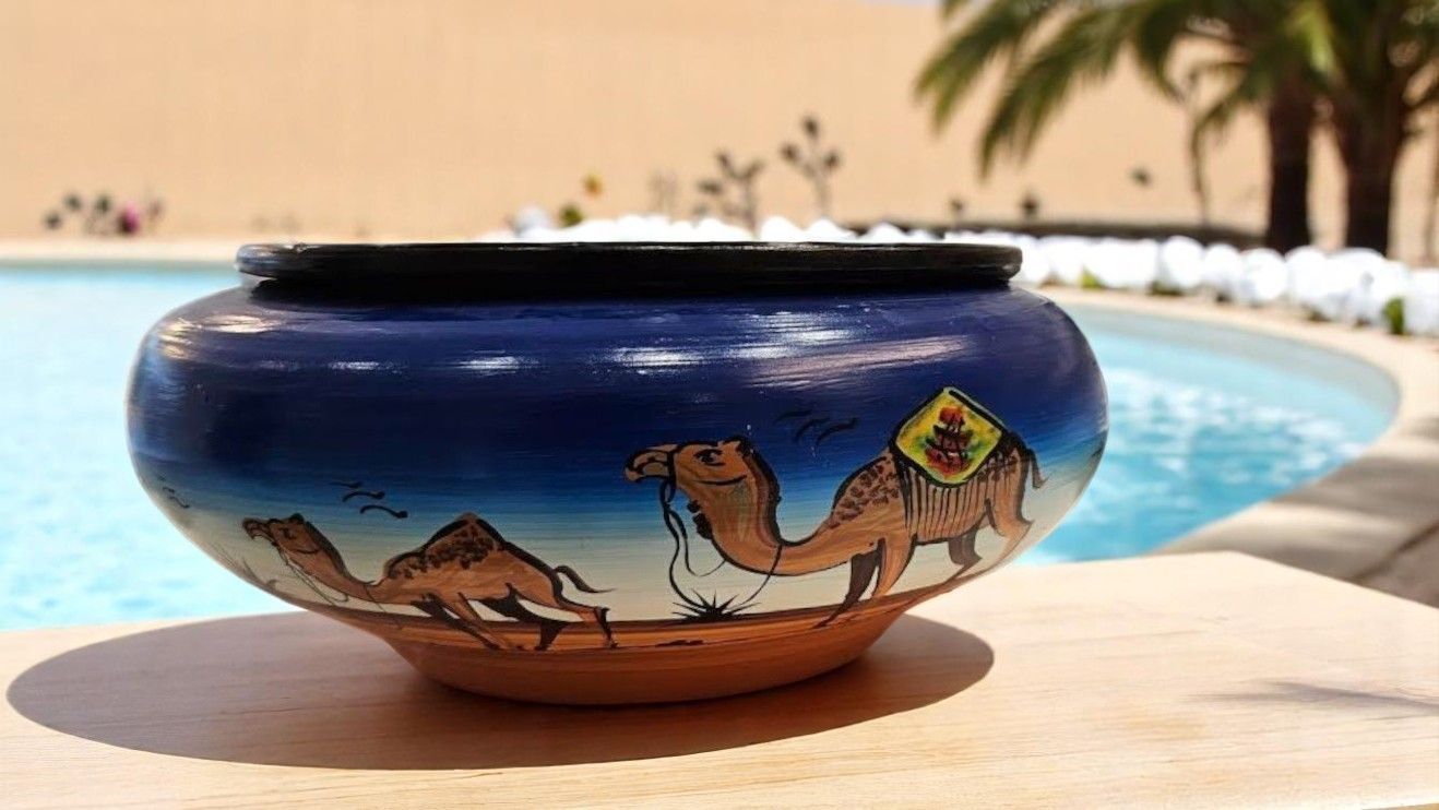POSACENERE DECORATIVO GIGANTE COLORE BLU