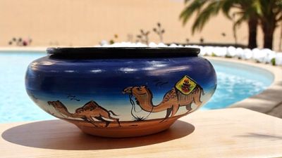 POSACENERE DECORATIVO GIGANTE COLORE BLU
