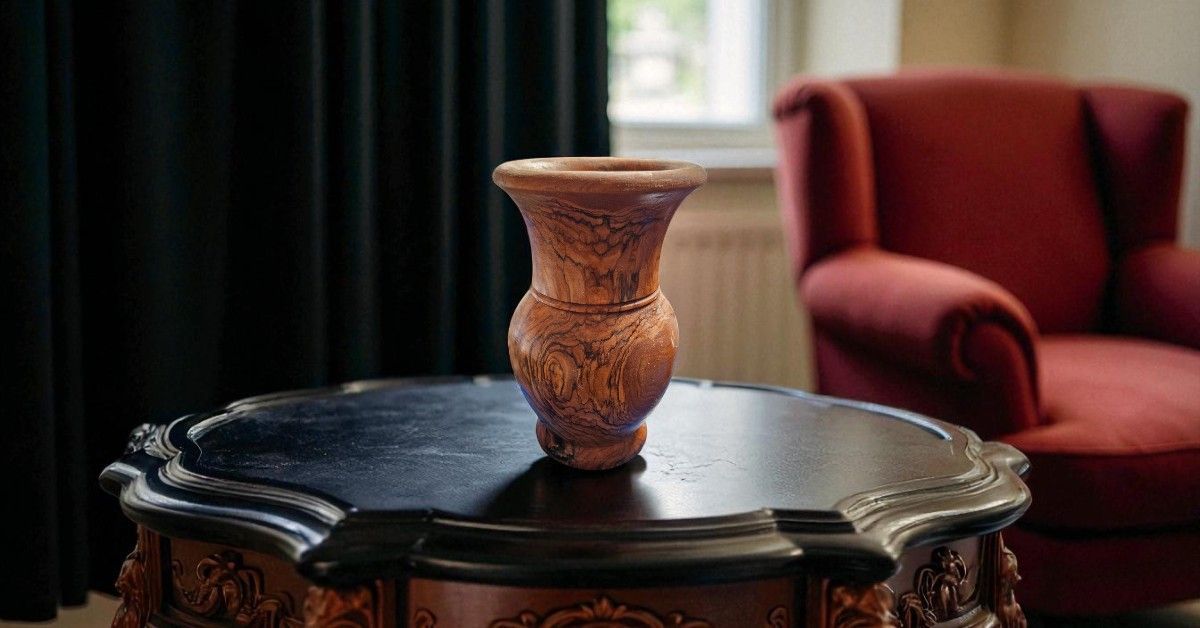 VASO BOHO MM -  IN LEGNO D'ULIVO