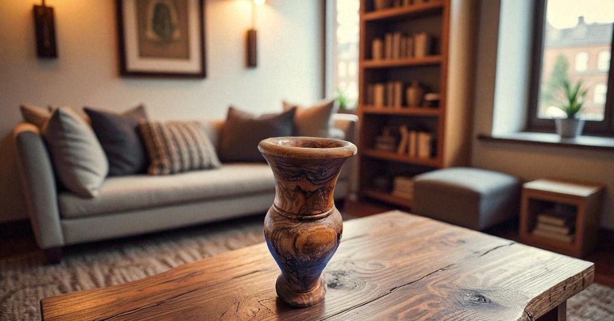 VASO - BOHO PM - IN LEGNO D'ULIVO
