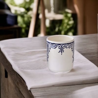 Bicchiere in Ceramica Artigianale | Collezione "Blue and White"