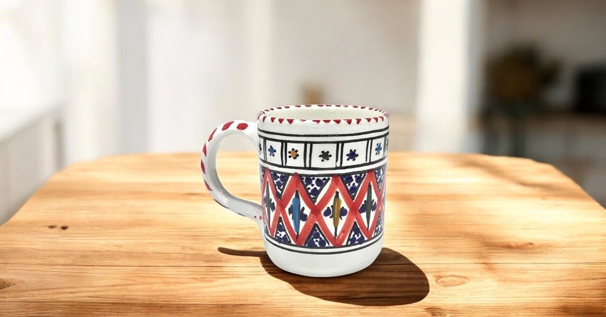 TAZZA MUG CHOPE - ARABESQUE ROSSO TAZZA MUG CHOPE - ARABESQUE ROSSO