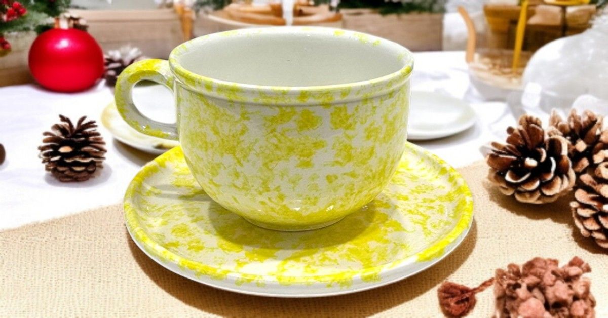 Set Tazza e Piattino Artigianale 