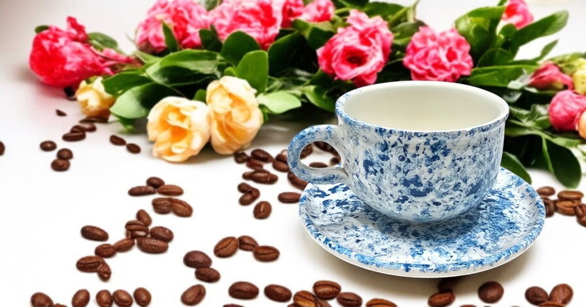 Set Tazza e Piattino Artigianale 