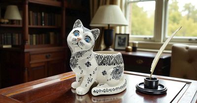 Vaso da fiori per gatti a forma di gatto, ornamento per