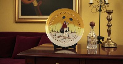 TEPSI DECORATIVO - SAHARA   GIALLO - IN CERAMICA E SABBIA