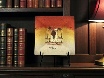 Quadro Decorativo in Ceramica 'Sahara Rosso' - Texture Sabbia Naturale, Stile Orientale