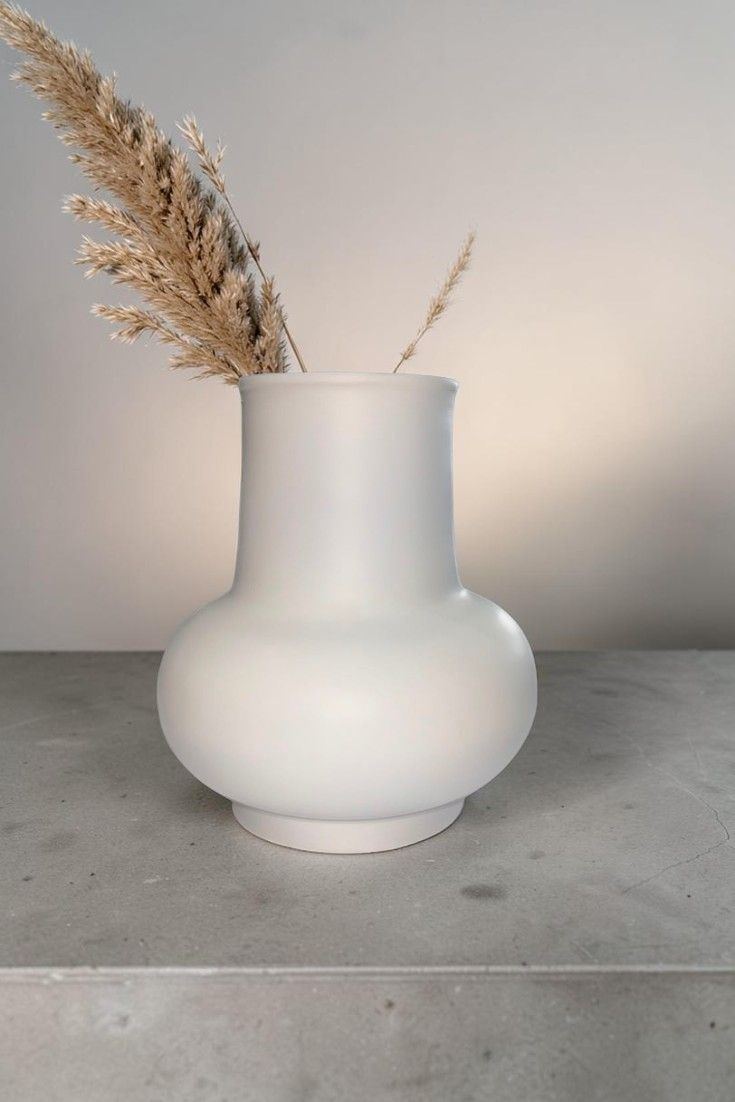 Vaso Soliflore Artigianale in Ceramica Bianco Opaco - Design Minimalista Moderno