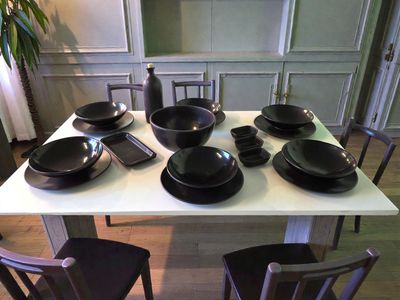 L'Ambra Nera - Set da Tavola in Ceramica Artigianale