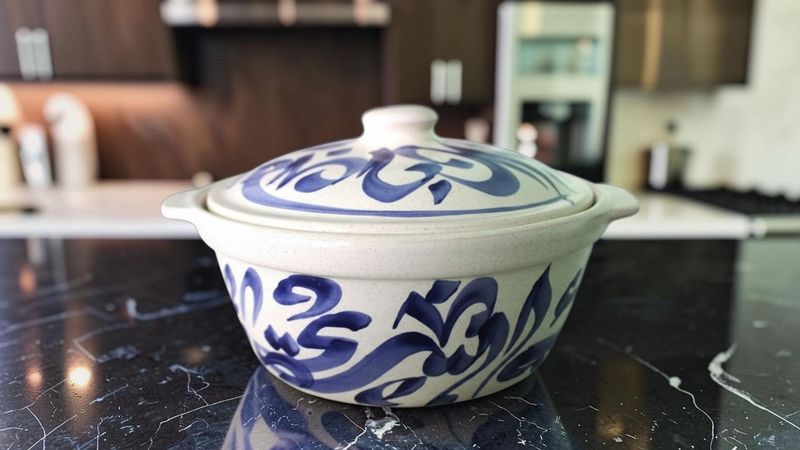 Zuppiera in Ceramica con Coperchio Ø 25 cm | "Arabica Blu"