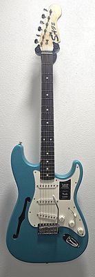 SAGE "SEMI HOLLOW" STRAT STYLE ELECTRIC GUITAR