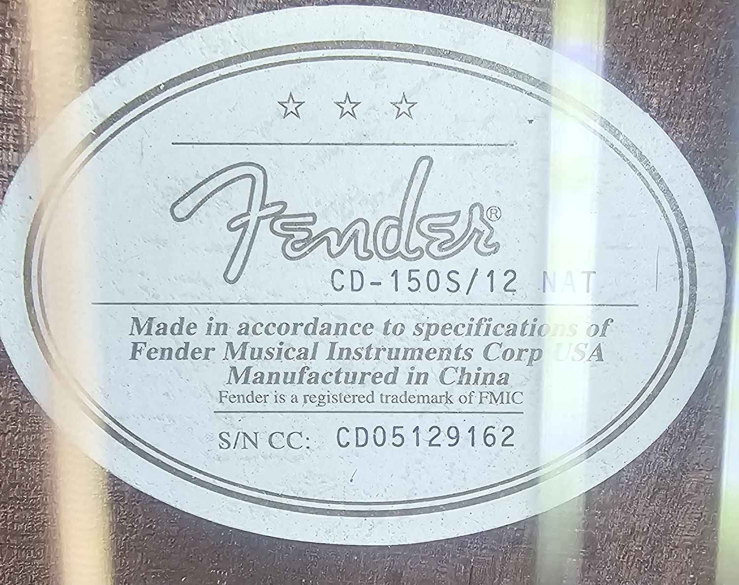Fender CD-150S/12 Natural