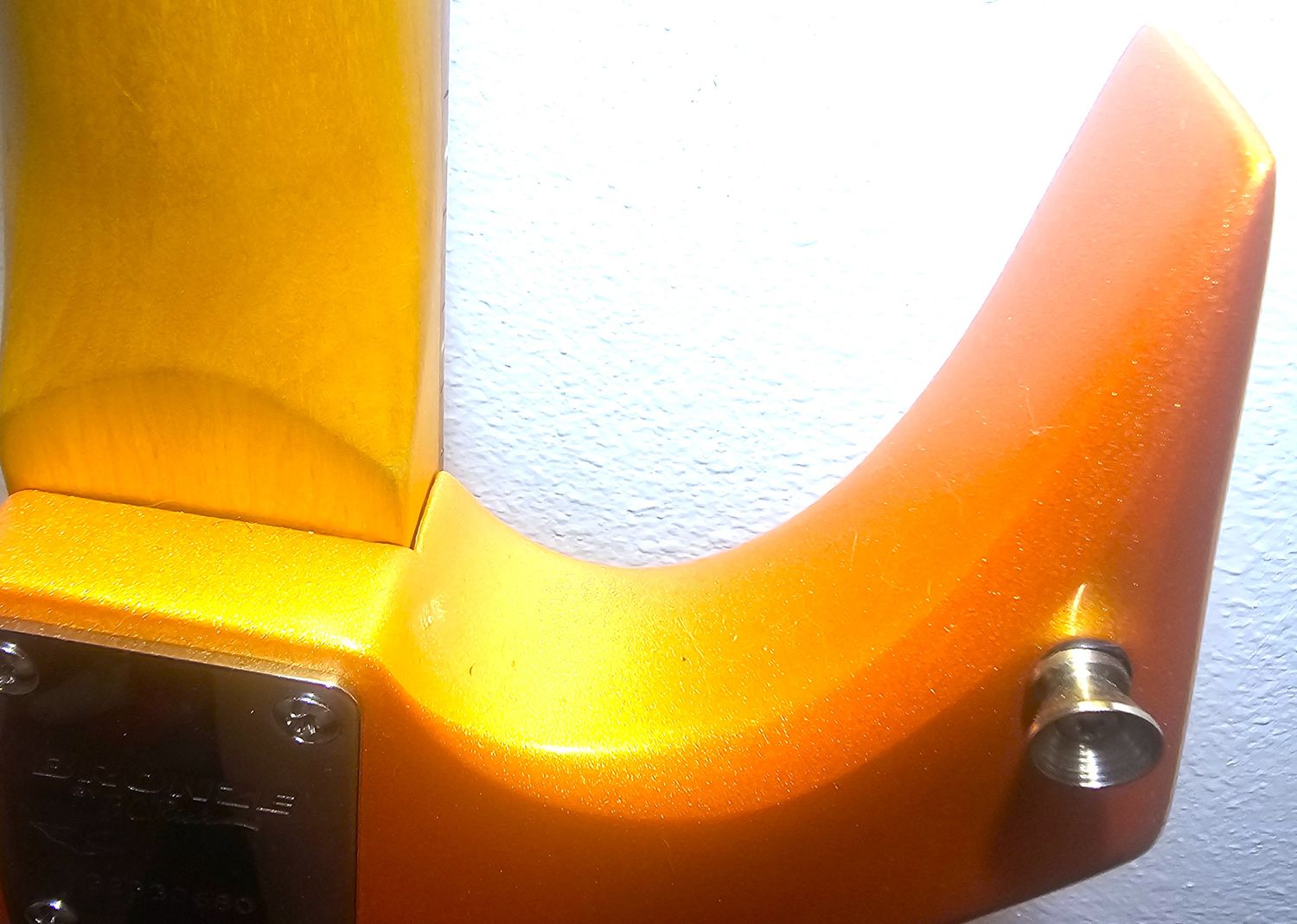 ​The B.C. Rich Warlock CUSTOM candy tangerine pearl coat paint!