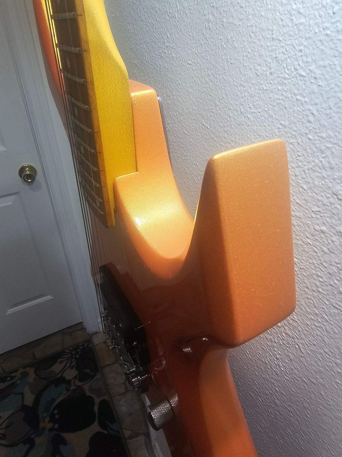 ​The B.C. Rich Warlock CUSTOM candy tangerine pearl coat paint!