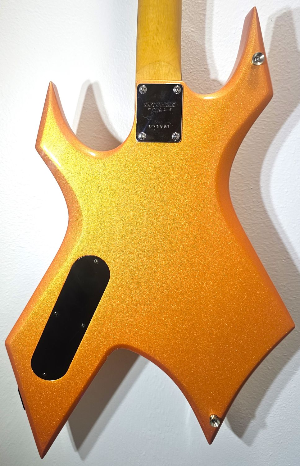 ​The B.C. Rich Warlock CUSTOM candy tangerine pearl coat paint!