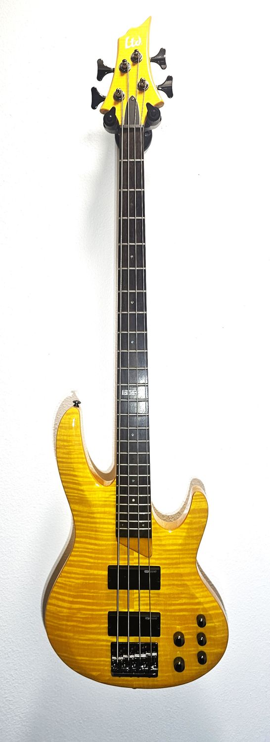 ESP LTD B-154 DX Electric Bass Guitar - Honey Natural 2016 Model