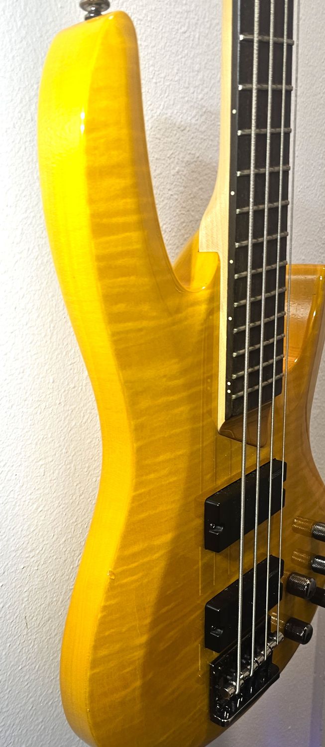 ESP LTD B-154 DX Electric Bass Guitar - Honey Natural 2016 Model