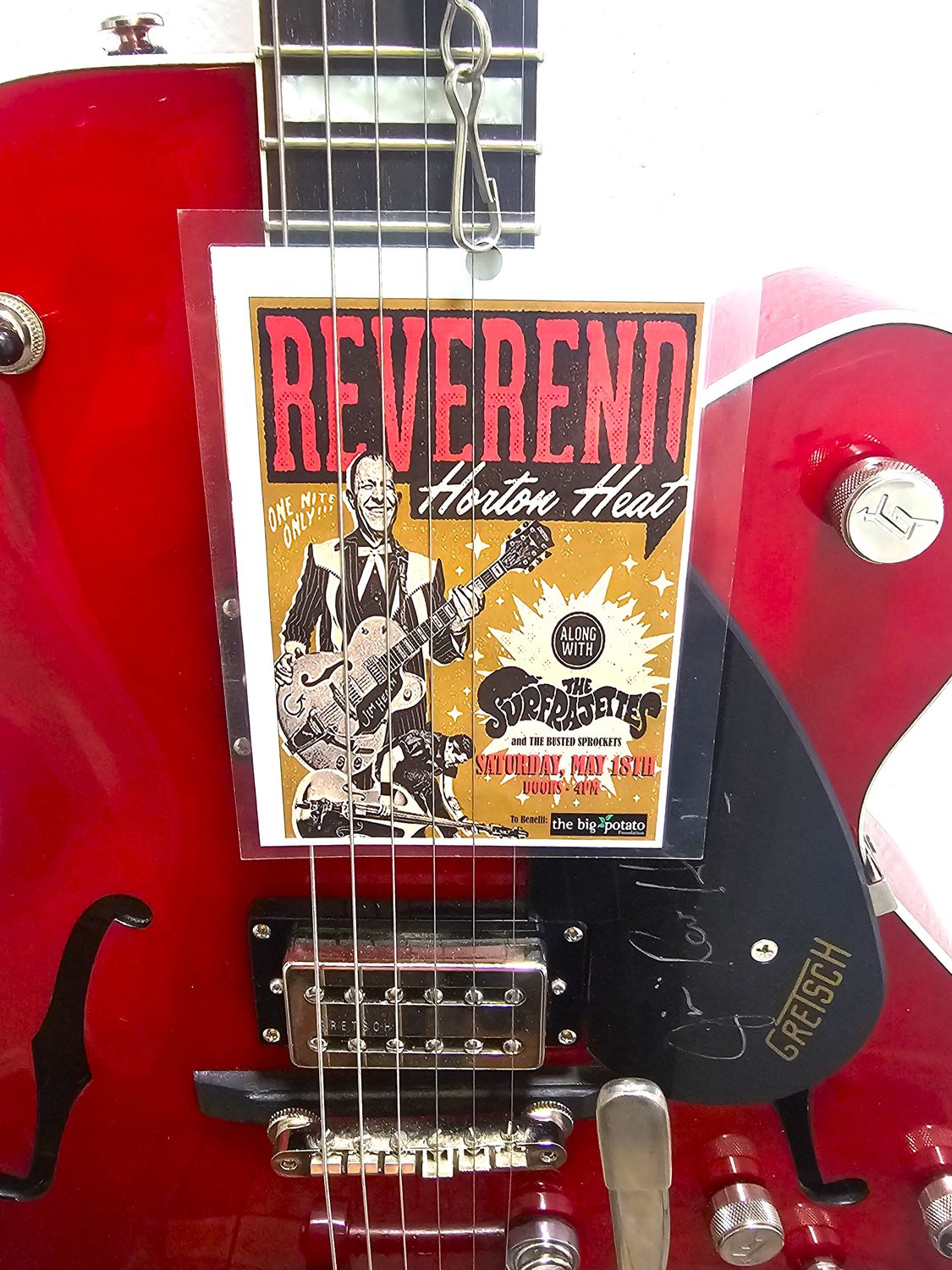 Gretsch G2420T Streamliner Hollowbody Electric Guitar with Bigsby - Brandywine 2016 LIKE NEW! autographed by Jim Heath