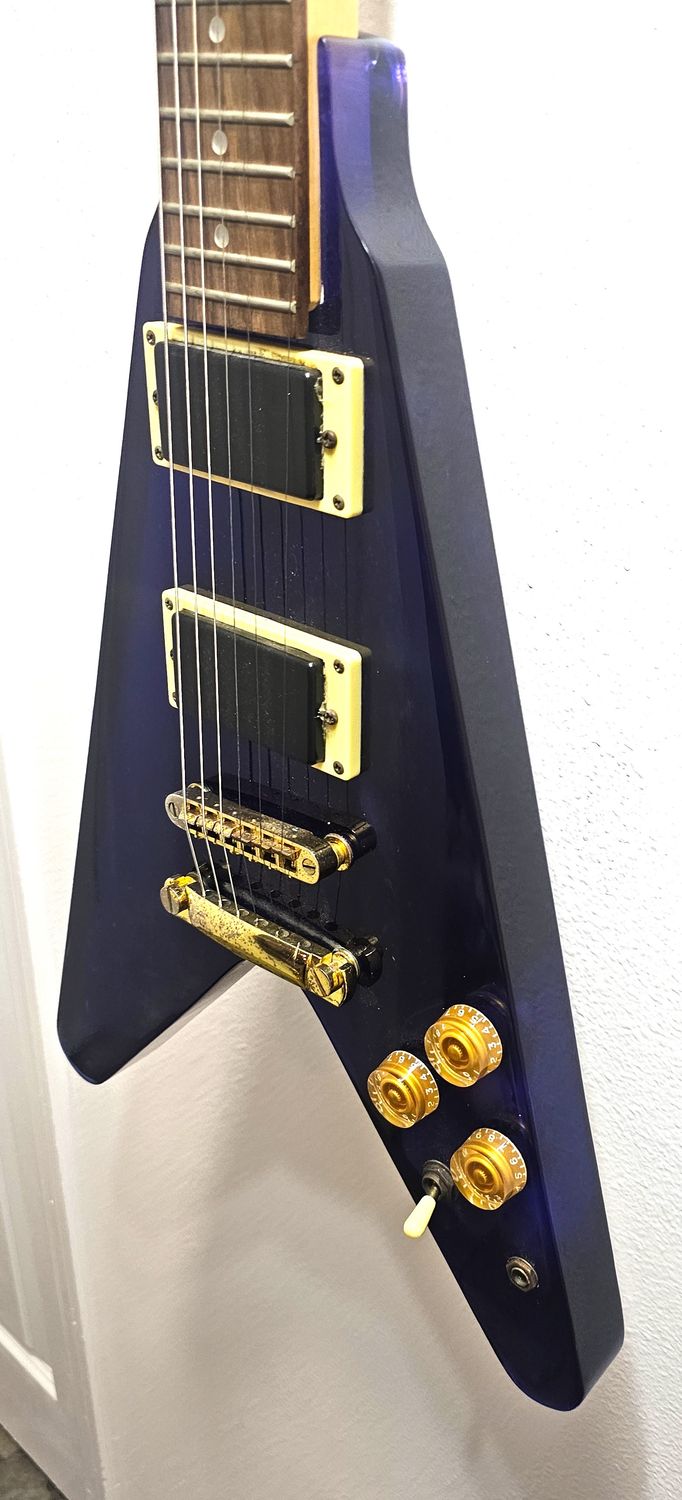 Grand Flying V blue acrylic