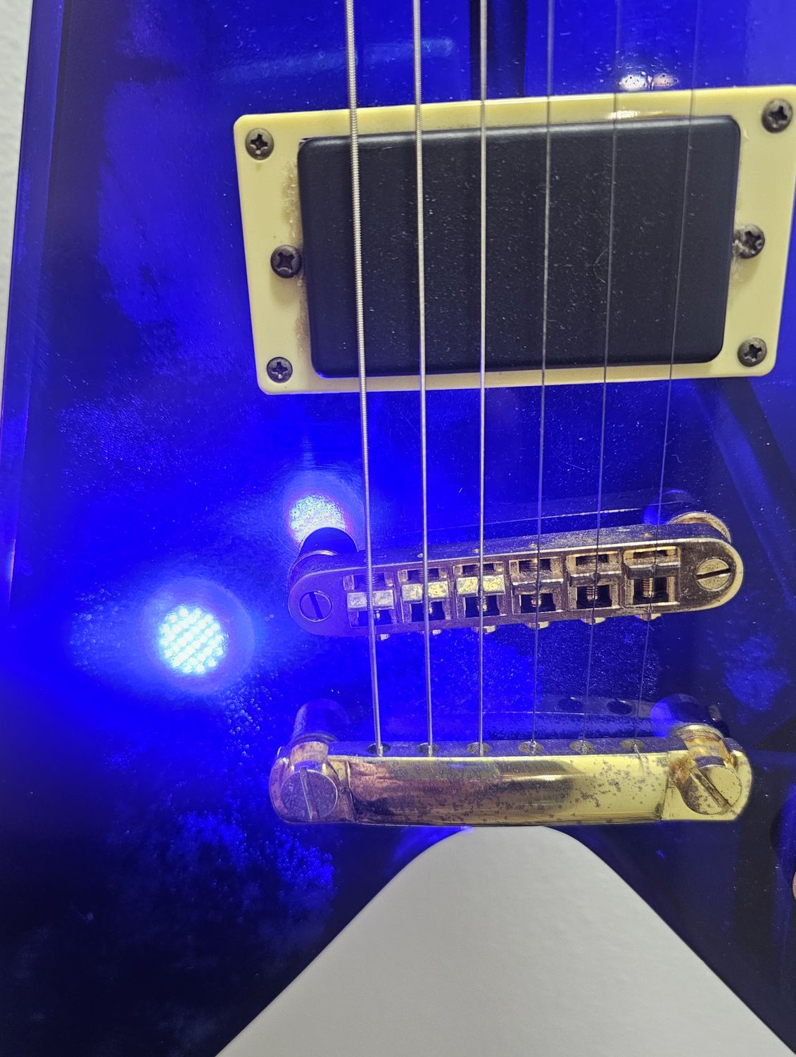 Grand Flying V blue acrylic