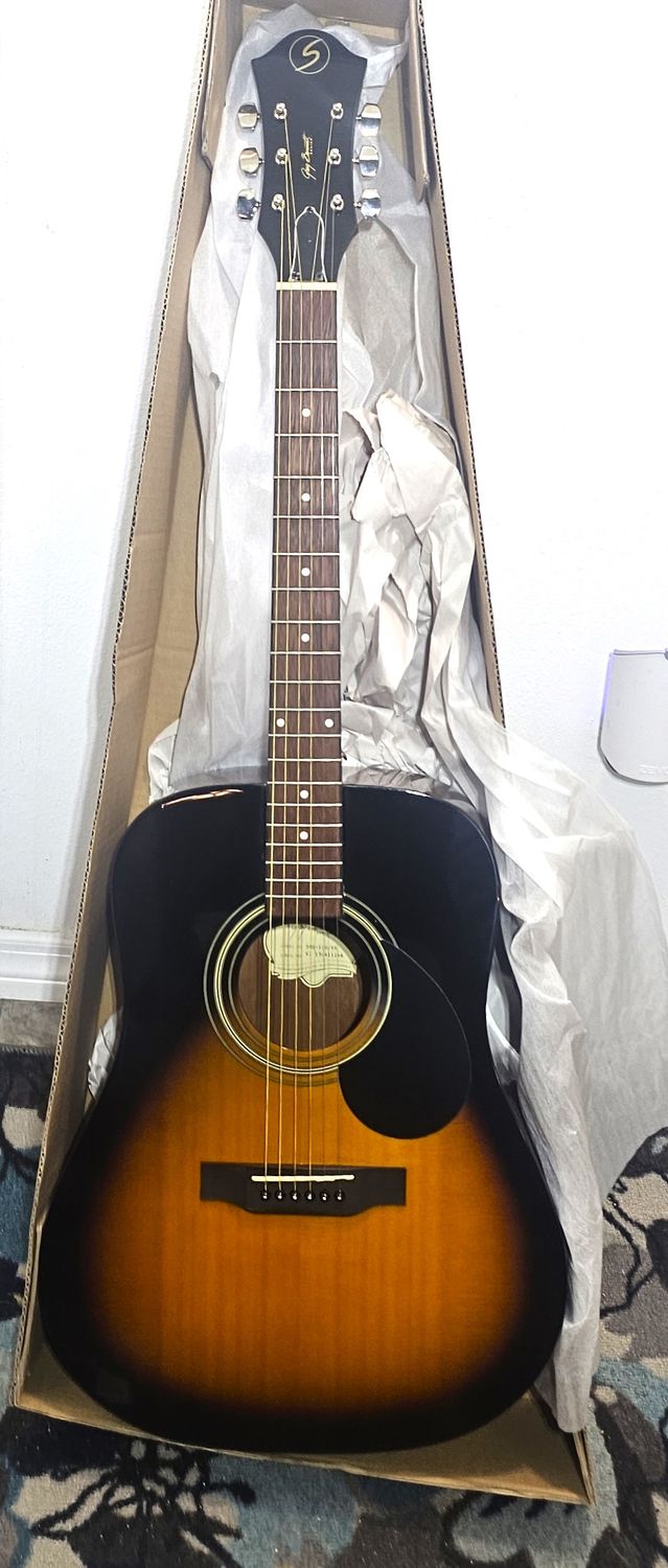 NEW Samick Greg Bennett Design SMS100  Acoustic Guitar Vintage Sunburst